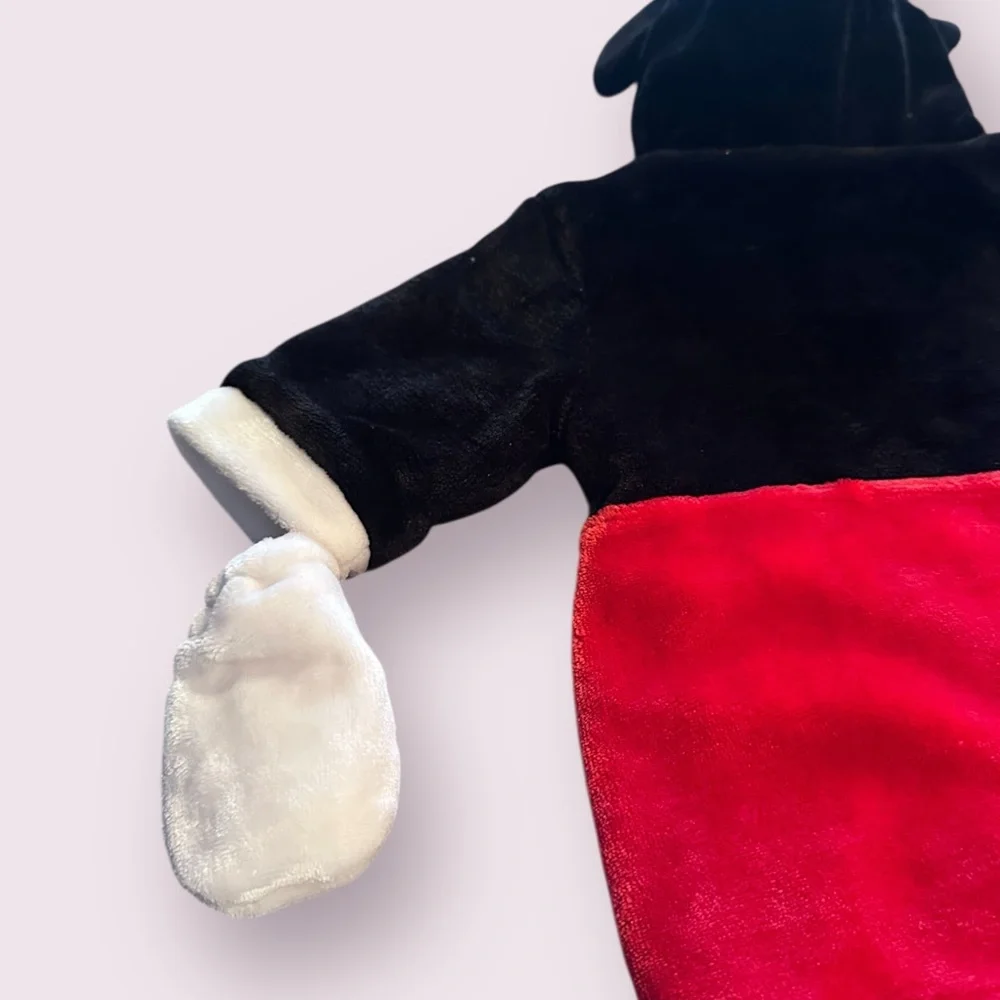 Disney Baby Mickey Mouse Snuggle Suit Heavy Weight Fleece Footies With Gloves
